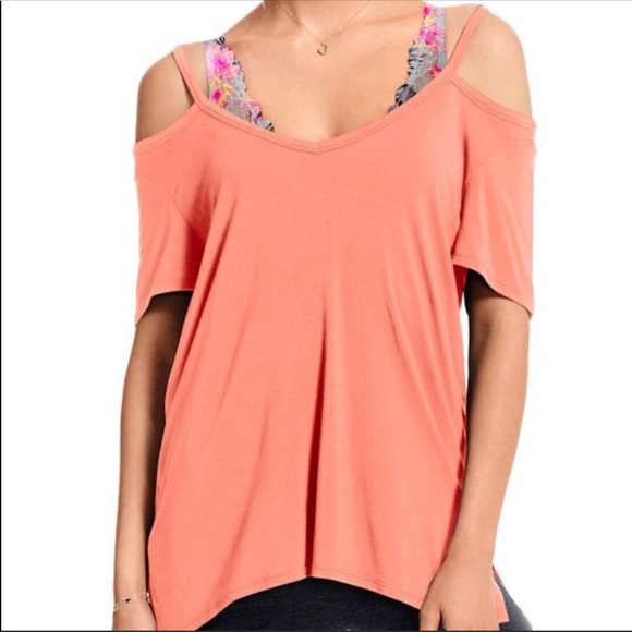 PINK Victoria's Secret Tops - Victoria’s Secret PINK Cold Shoulder Tee